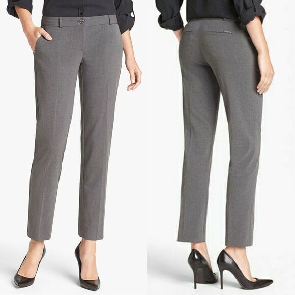 New! MICHAEL KORS Miranda Ankle Women's Dress Pants Gray 16 Work Office Pants - Picture 1 of 3